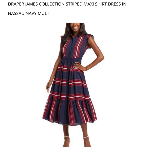 Draper James Dresses & Skirts - NWT Draper James Collection Striped Maxi Shirtdress